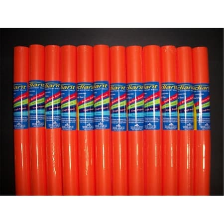 Plushdeluxe Raydiant Fade Resistant Art Rolls - Orange - 18 in. x 50 ft., 12PK PL3739124
